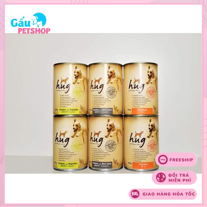 Pate dinh dưỡng cho chó HUG lon 400g