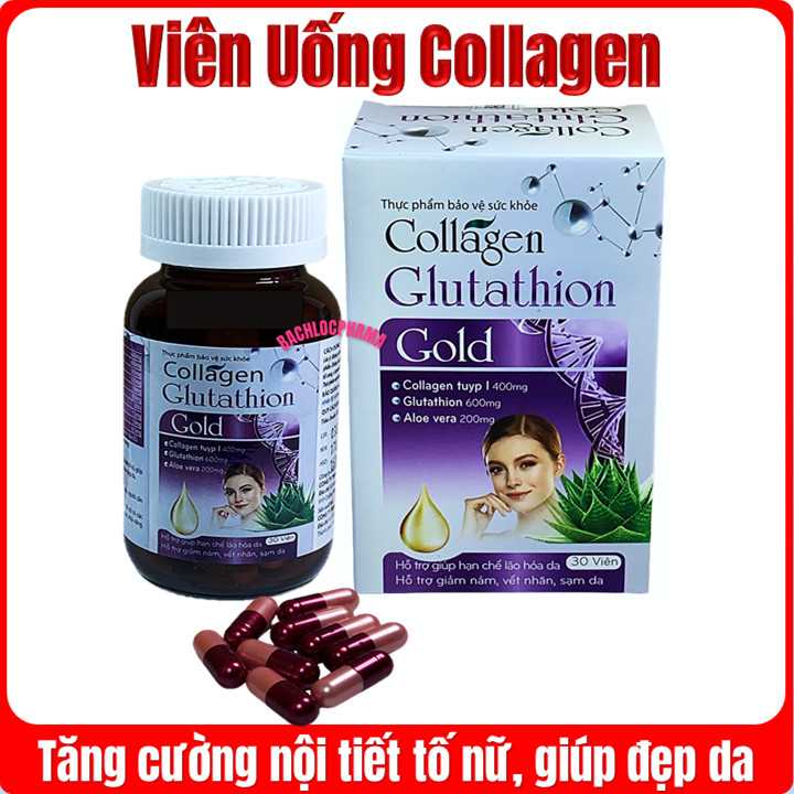 Viên Uống Trắng Da Collagen Glutathion Gold Giúp tăng nội tiết tố nữ