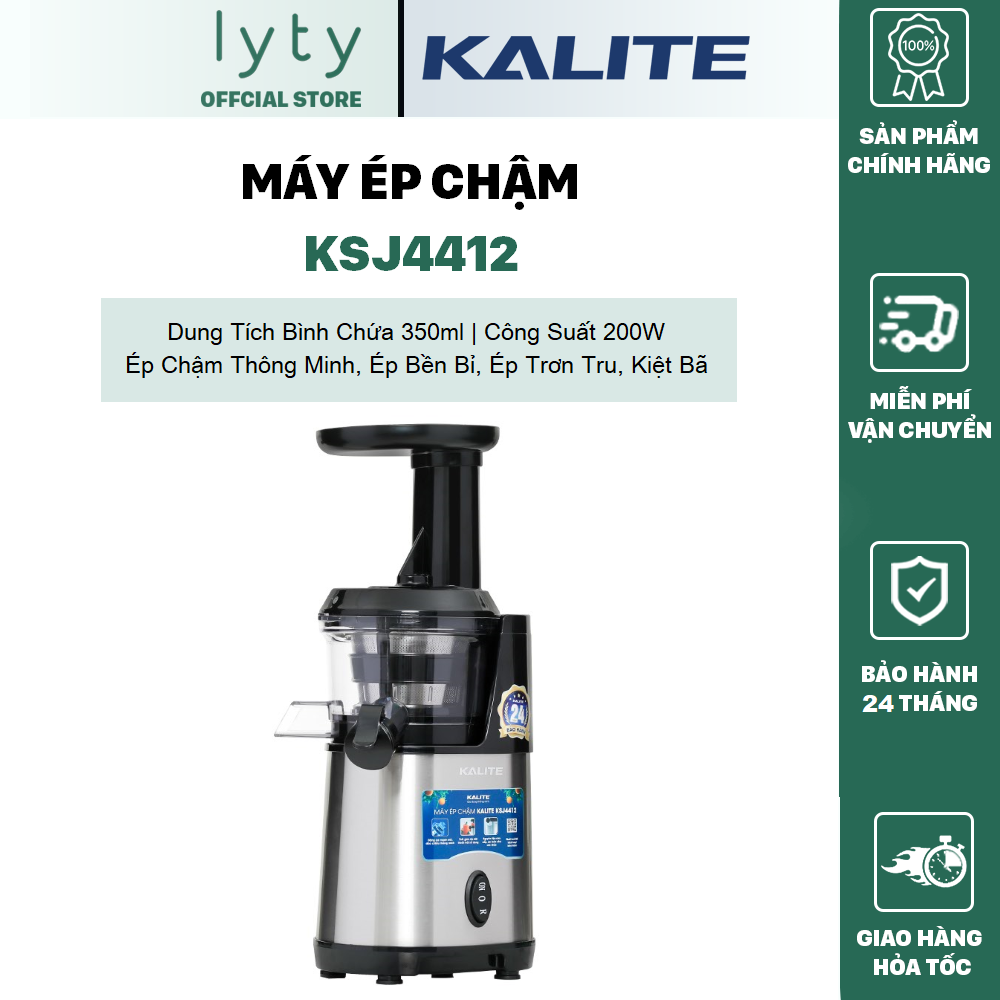 MÁY ÉP CHẬM KALITE KSJ4412 [Hàng Chính Hãng - Bảo Hành 24 Tháng]