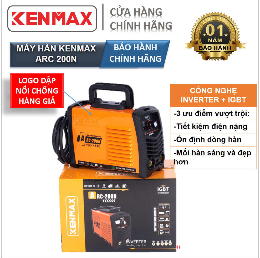 [FreeshipMAX] Máy hàn - Máy hàn điện từ Kenmax ARC 200N