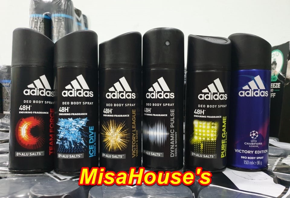 Bộ 3 Xịt khử mùi toàn thân cho nam Adidas - 150 ml x 3 (mùi ngẫu nhiên)