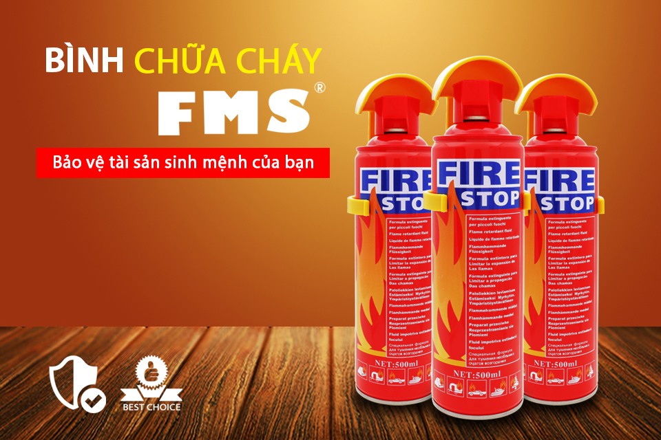 Bình Cứu Hỏa Ô Tô 500ml - Bình Chữa Cháy Mini