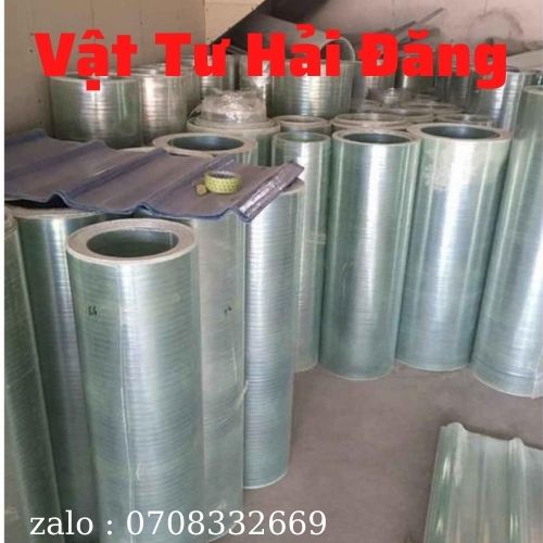 Tôn nhựa phẳng lấy sáng màu trắng che mưa che nắng