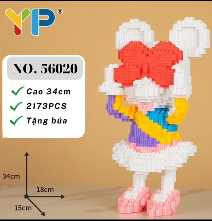Mô Hình lắp gép Mickey&Minnie