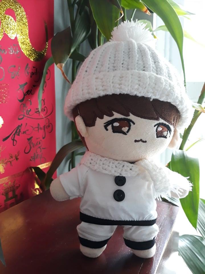Set mũ len khăn outfit doll 20 kpop