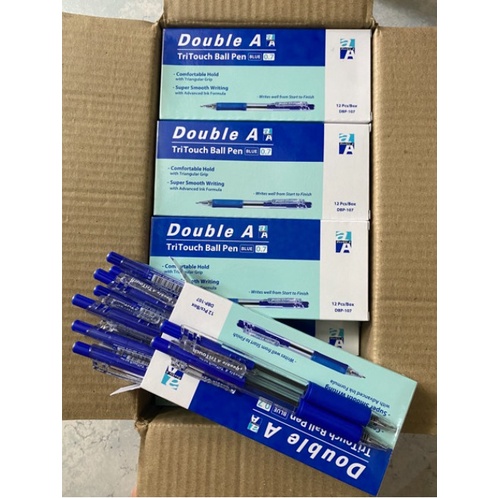 [Nowship] Combo 4 cây bút Double A TriTouch Ball Pen 0.7 - Thái Lan [Bút bi chính hãng]