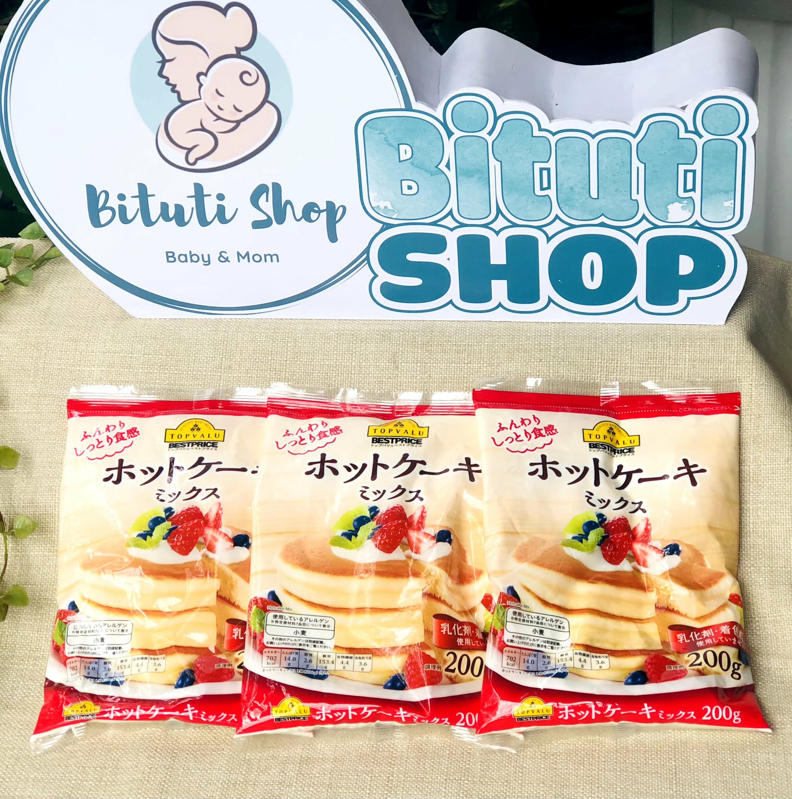 Bột Làm Bánh Hotcake Topvalu và Morinaga Nhật