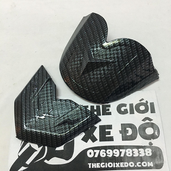 Bộ ốp mỏ dè Air Blade 150 125 cc carbon - phụ kiện trang trí cacbon bọc mũi dè trước và đuôi dè sau xe AB 2020 - 2021 - 2022