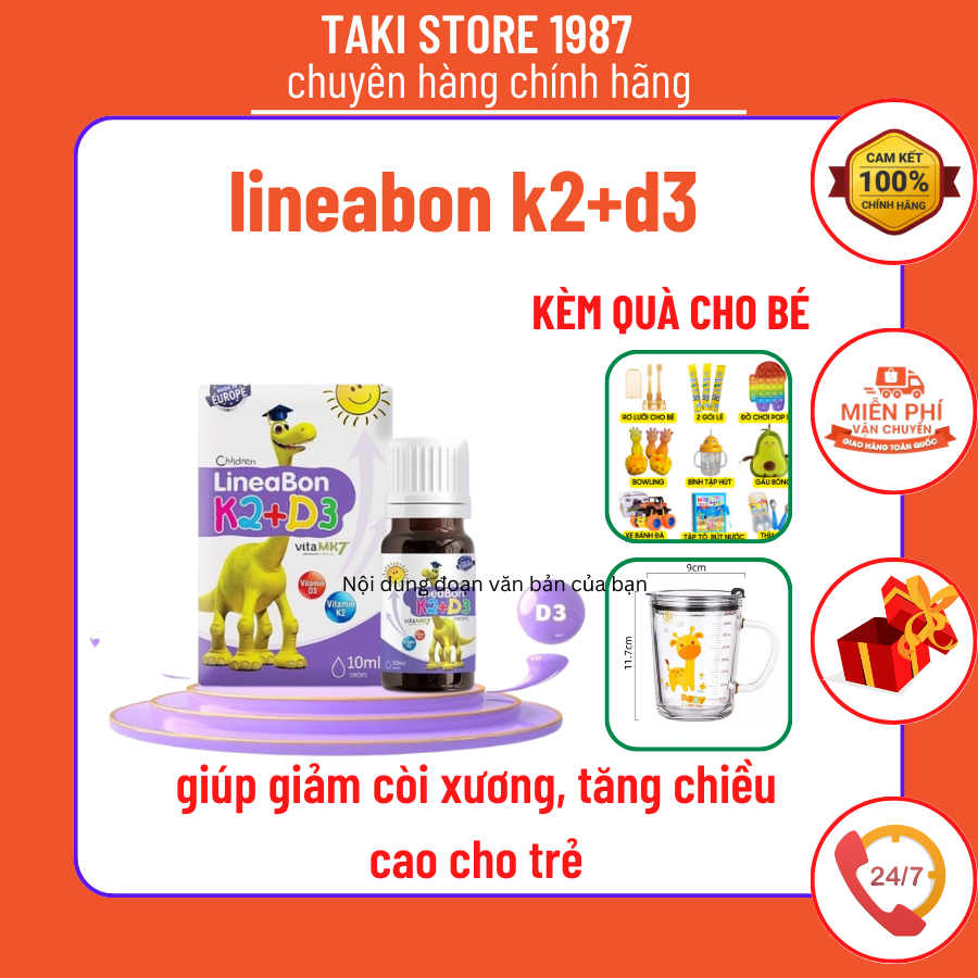 [KÈM QUÀ]LineaBon K2+D3 drops Vitamin K2 D3 tăng chiều cao date mới nhất