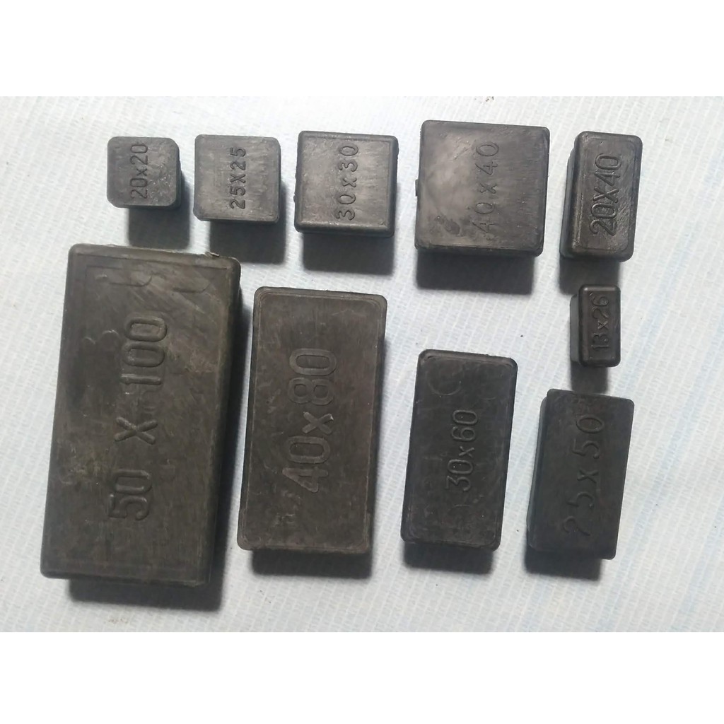 10 Cái Chụp Sắt Hộp 20*20, 25*50 Bịt Đầu Sắt Hộp