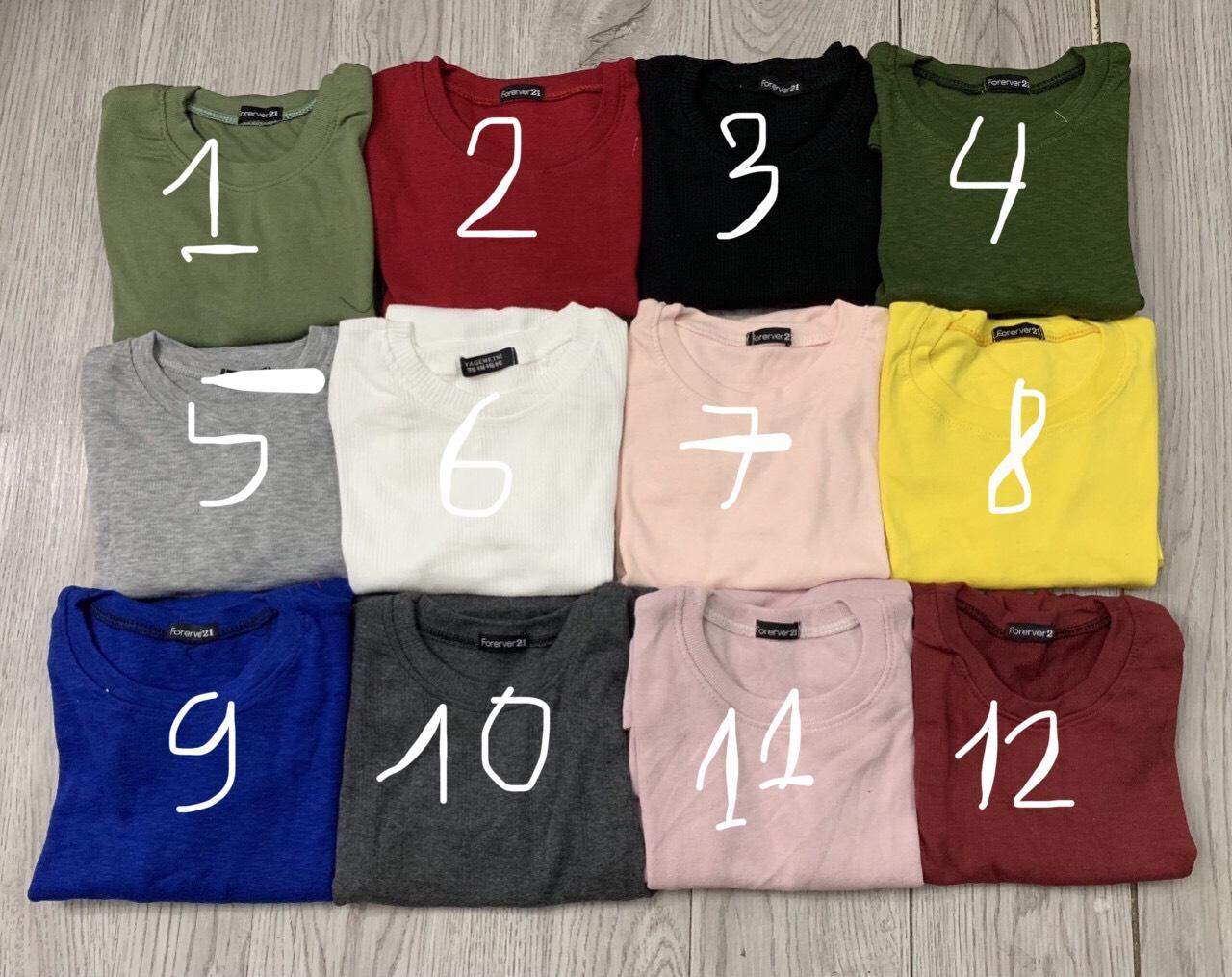 Áo thun gân croptop body tay dài