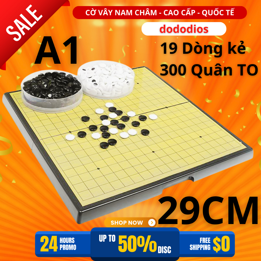 Bộ cờ vây nam châm cao cấp, kiêm cờ ca-rô cao cấp - rèn luyện trí tuệ, chiến thuật dododios