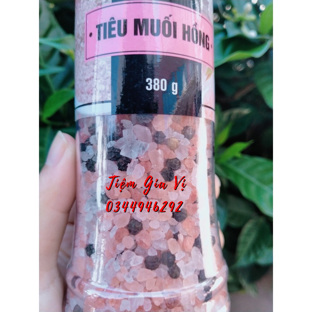 Chai tiêu muối hồng (có cối xay 1 lần), 380g