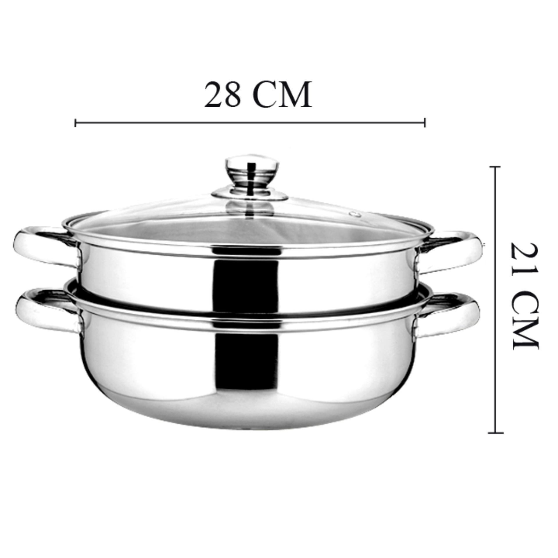 Nồi hấp 2 tầng inox xịn Tmark