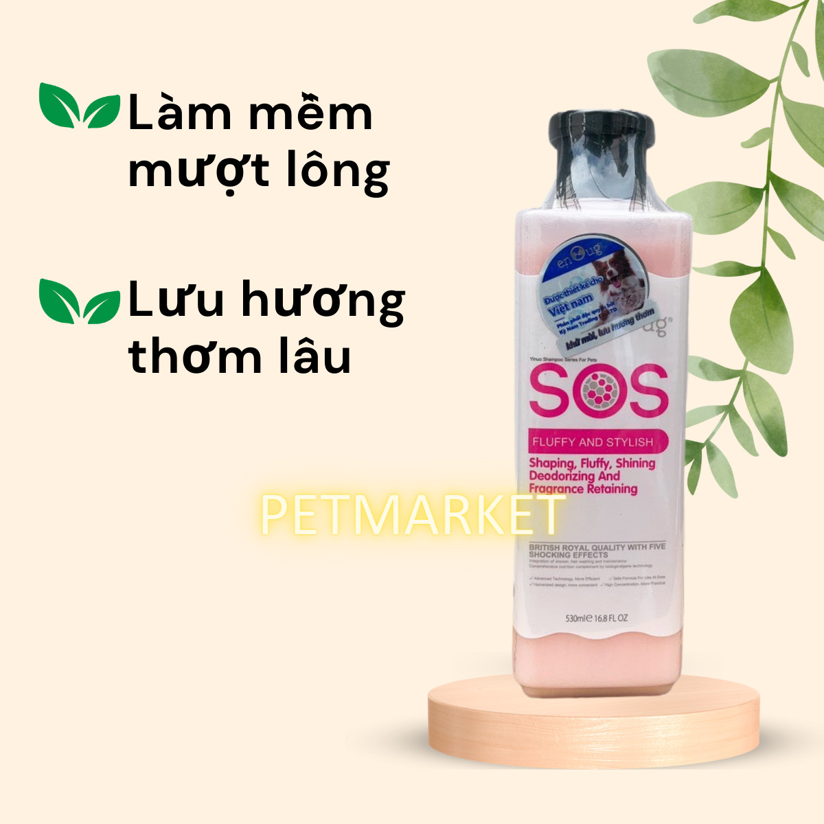 SỮA TẮM SOS CHO THÚ CƯNG CHAI 530ML