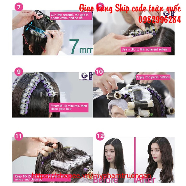 Set Lô Uốn Phồng Chân Tóc 3D 24 Cái