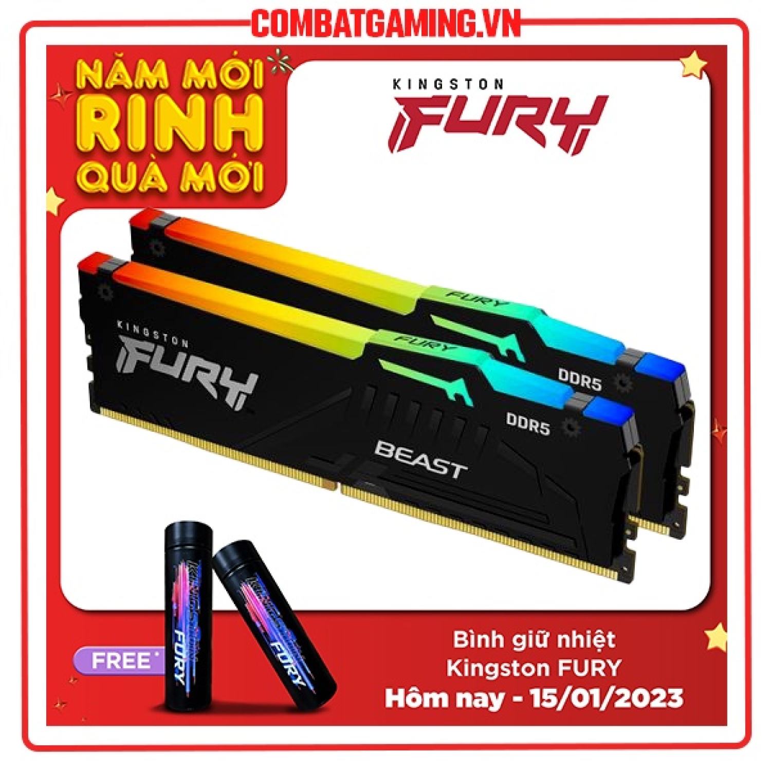 Ram Máy Tính Kingston Fury Beast RGB EXPO DDR5 16GB