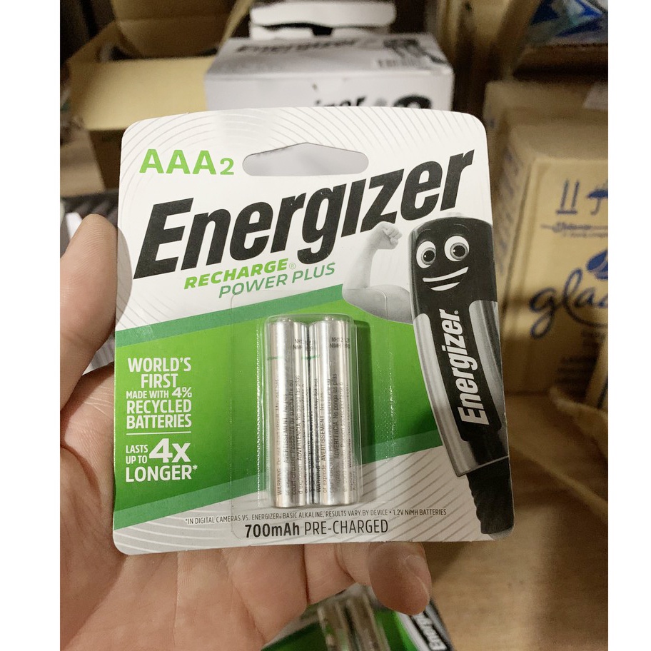 2 vỉ Pin sạc AAA  Energizer 700mah (pin sạc đũa ) - Vỉ 2 viên