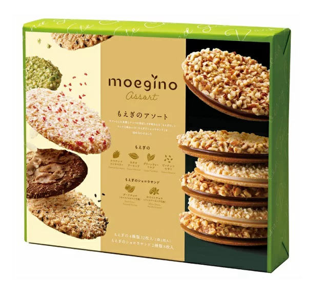 Bánh quy vừng nướng mỏng MOEGINO  Nhật bản 4 vị