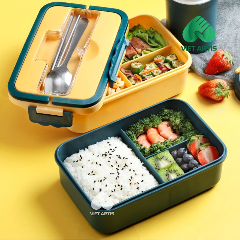 Hộp cơm 3 ngăn kèm Túi giữ nhiệt