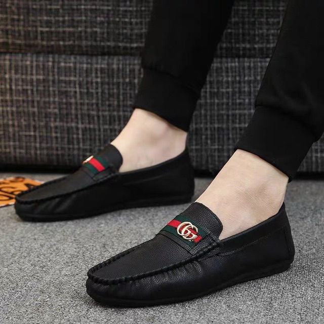 Giày Lười Nam GC Quai Xanh Da Xần