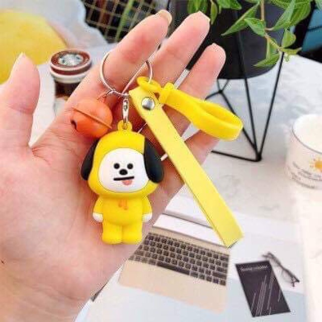 Móc khoá dẻo BTS kèm chuông siêu xinh