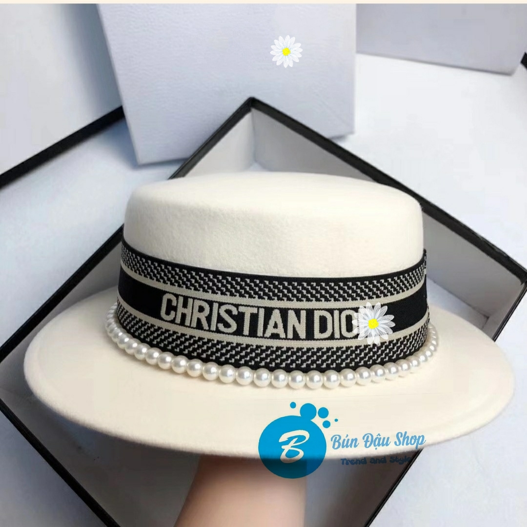 Hat felt đỉnh by belt Dr black delivery Pearl
