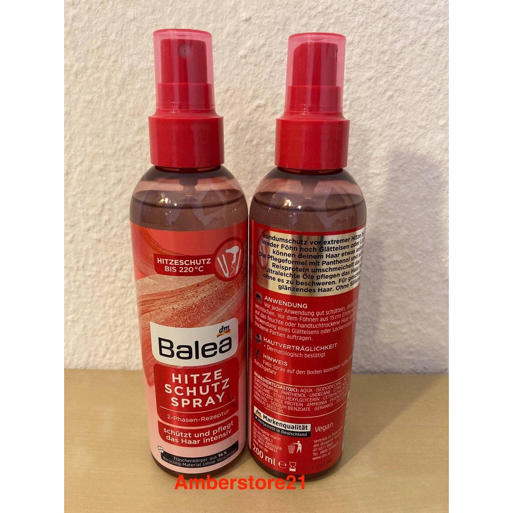 [HÀNG NỘI ĐỊA ĐỨC] - Xịt DƯỠNG TÓC CHỐNG NHIỆT BALEA 200ml