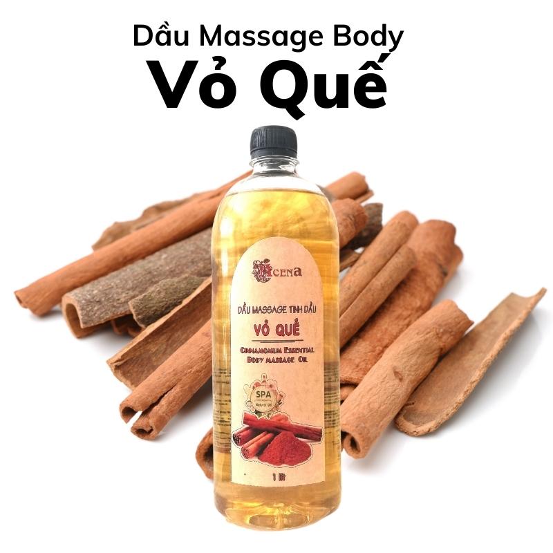 Dầu Massage Body Tinh Dầu Vỏ Quế ACENA 1000ml Massage Chân