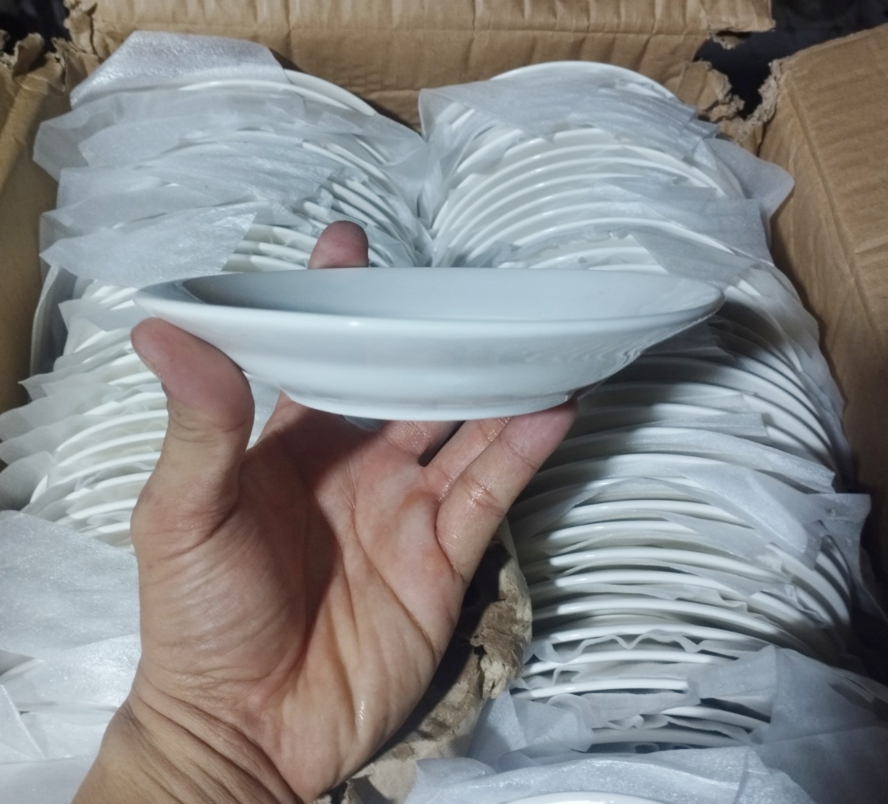 Dĩa sứ sâu lòng size 15cm / 17.5cm / 20cm / 22cm - Mua 10 cái tặng 1 cái cùng loại