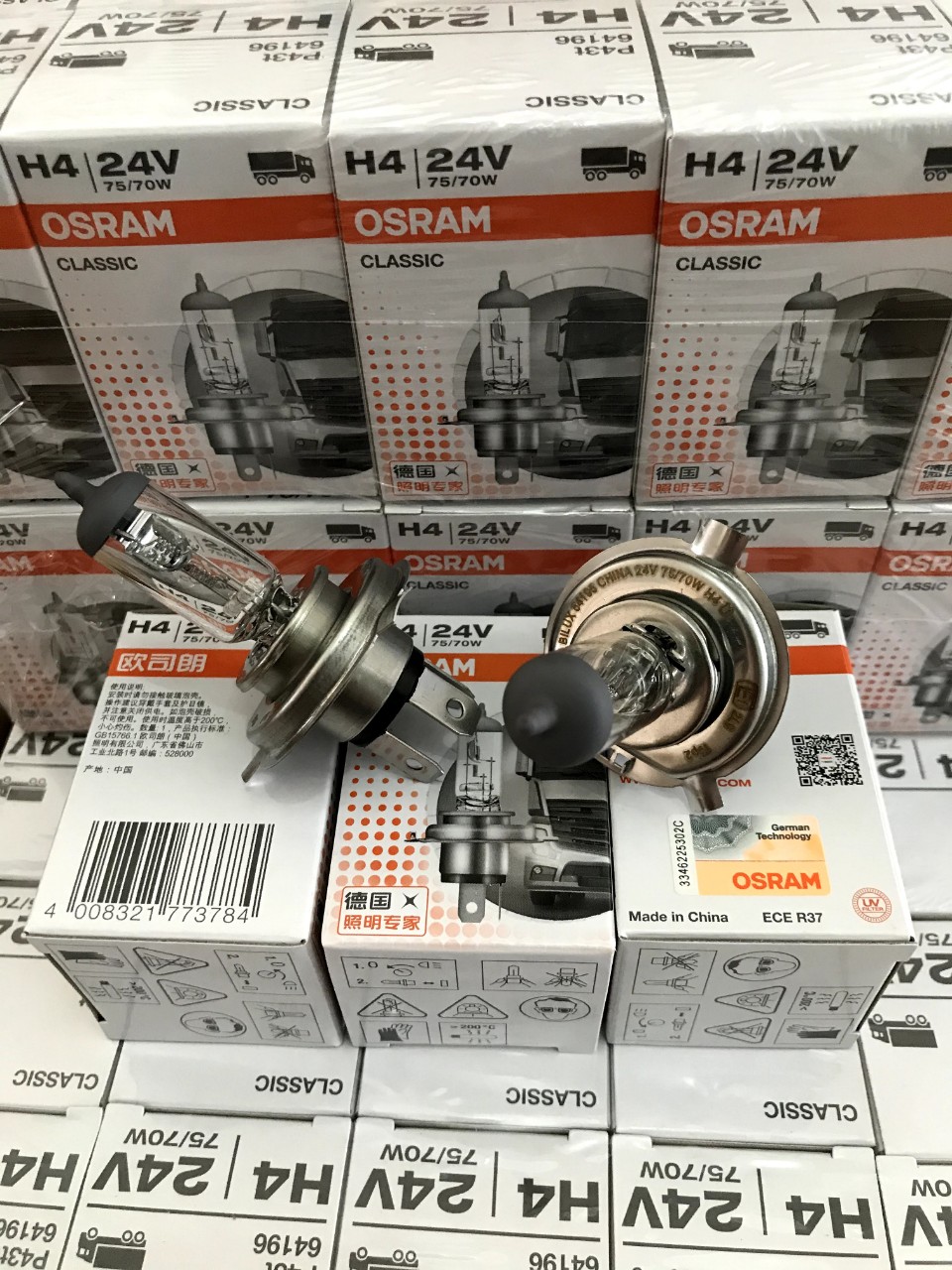 Bóng đèn osram h4 24v 75/70w - đèn cốt đèn pha cho xe tải