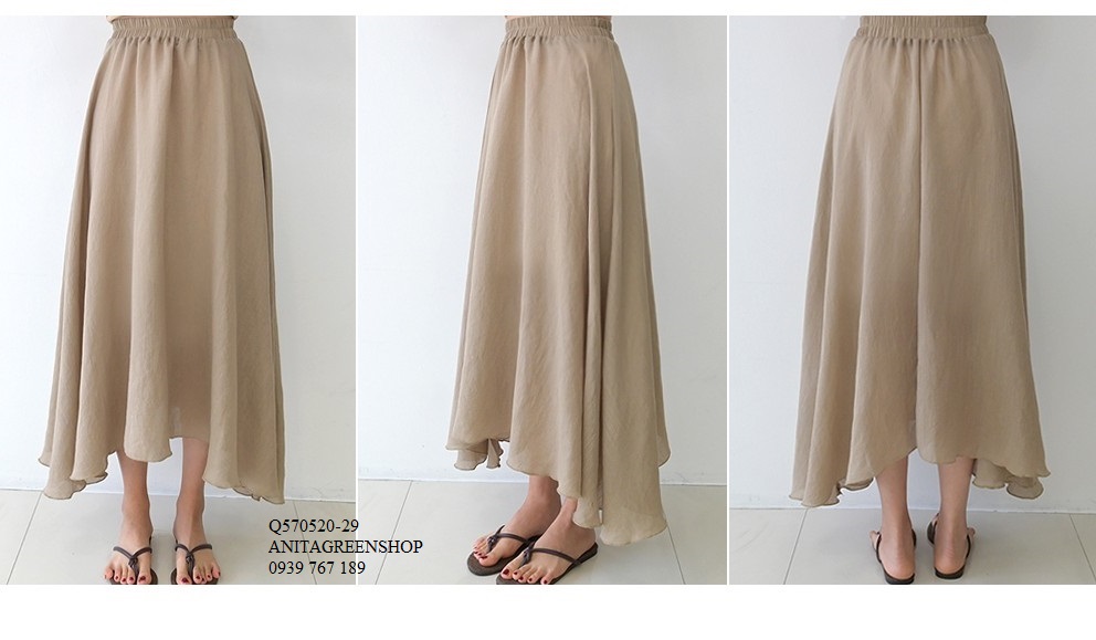 Q570520 CHÂN VÁY MAXI LƯNG THUN