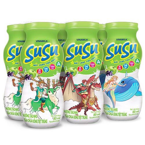 [Hoàn tiền 12%] Sữa Chua Uống Vinamilk Susu chai 80ml ( Thùng 48 chai )