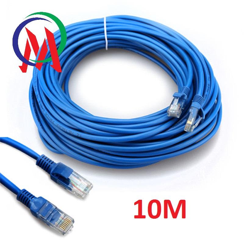 ( Bấm Sẵn 2 Đầu ) Cáp Mạng UTP Cat 5E Dây Xanh Cable Lan UTP Cat 5E - 10m