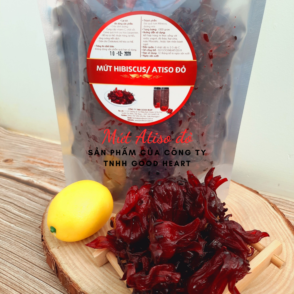 Mứt atiso đỏ/ mứt hibiscus cực giòn bịch 1kg