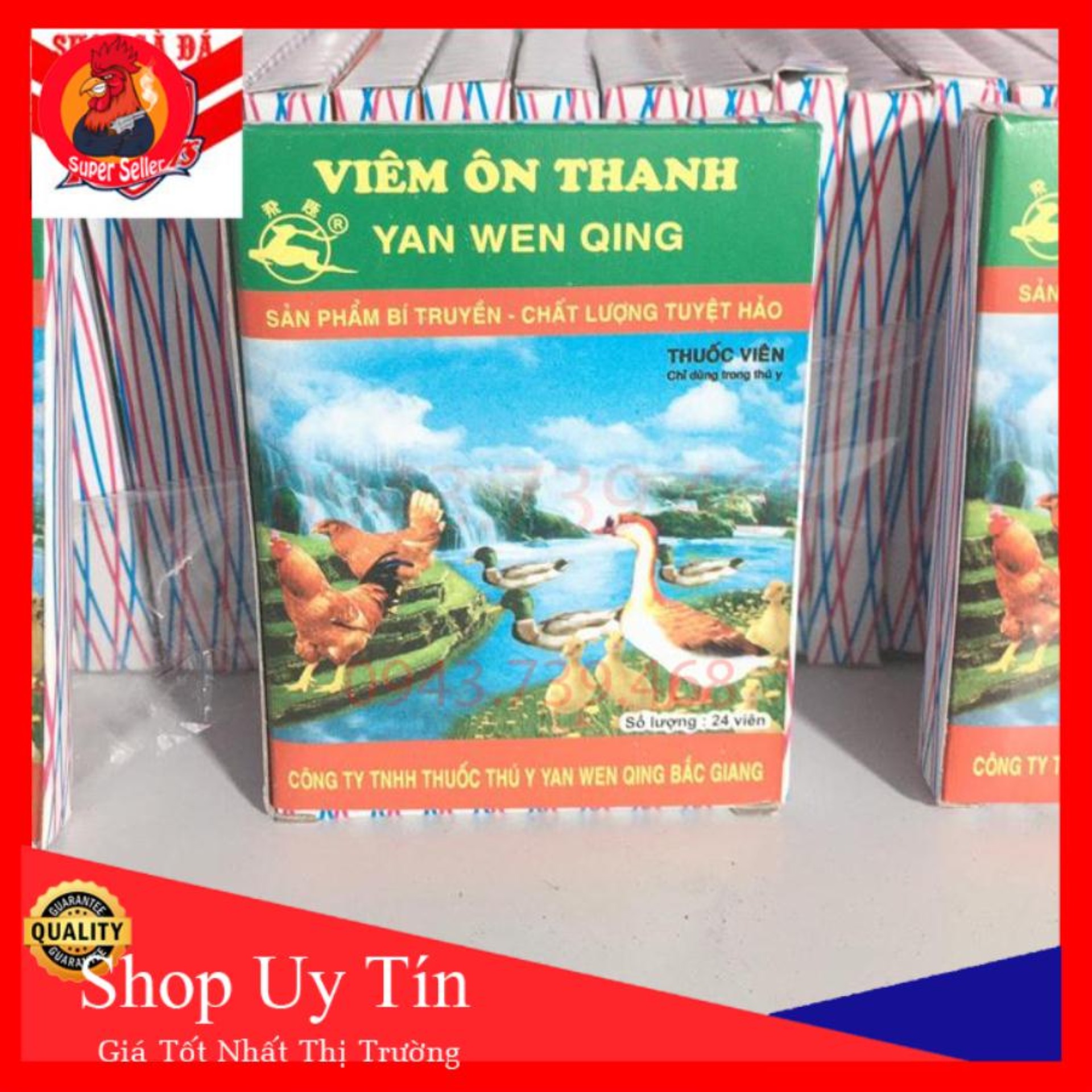 Viêm Ôn Thanh- 10 Hộp (Hộp 24 Viên)-Sản Phẩm Bí Truyền Cho Gà Đá Bị Nóng Sốt Khò Khè-Bỏ Ăn