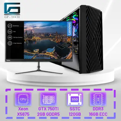 Bộ PC Gaming Full màn hình 24inch Lenovo New Box - chơi Game render video cực mượt Ram ECC tự sửa lỗi