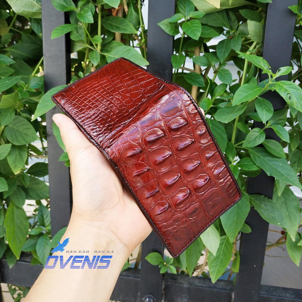 [FREE SHIP] VÍ NAM DA CÁ SẤU 2 MẶT CAO CẤP [GAI LƯNG CÁ SẤU RẤT ĐẸP]