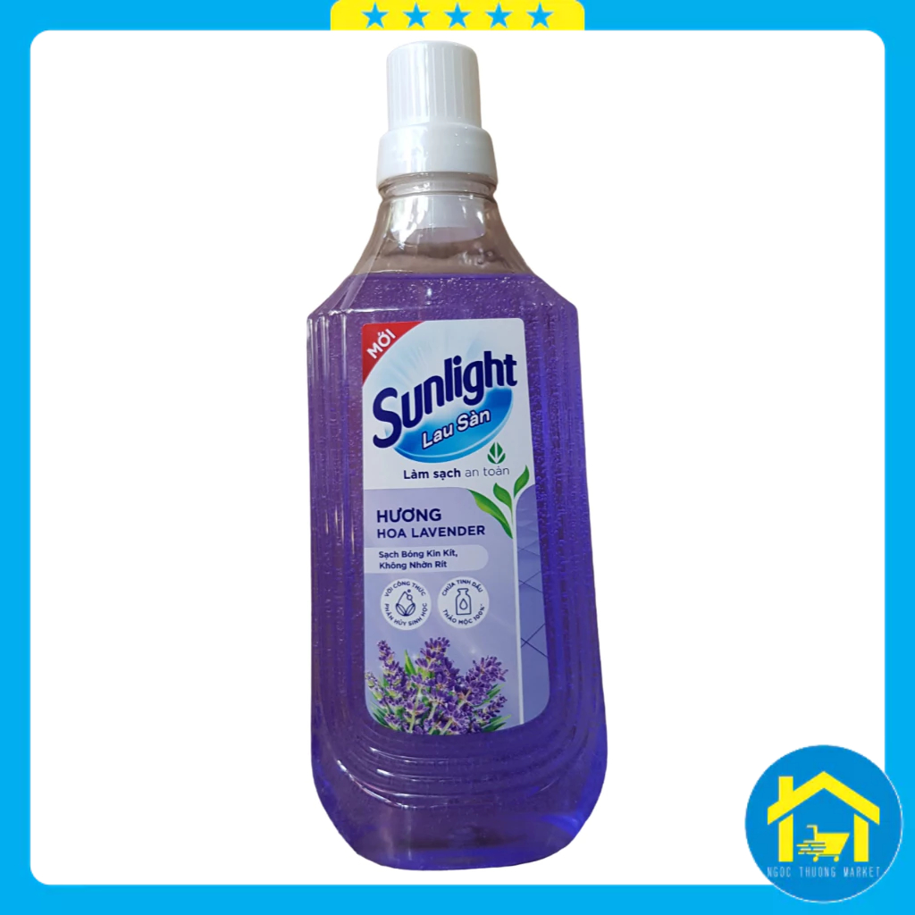 Nước lau sàn Sunlight chai 1kg (xanh, hồng, trắng)