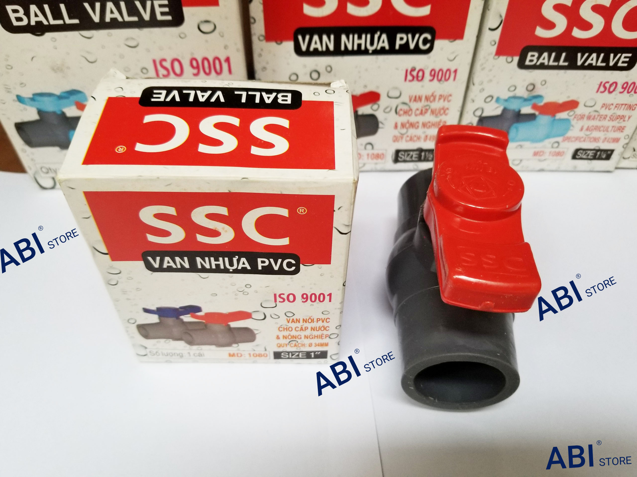 Van khóa nước nhựa phi 34, 42, van nhựa ssc, van khóa ống nước pvc