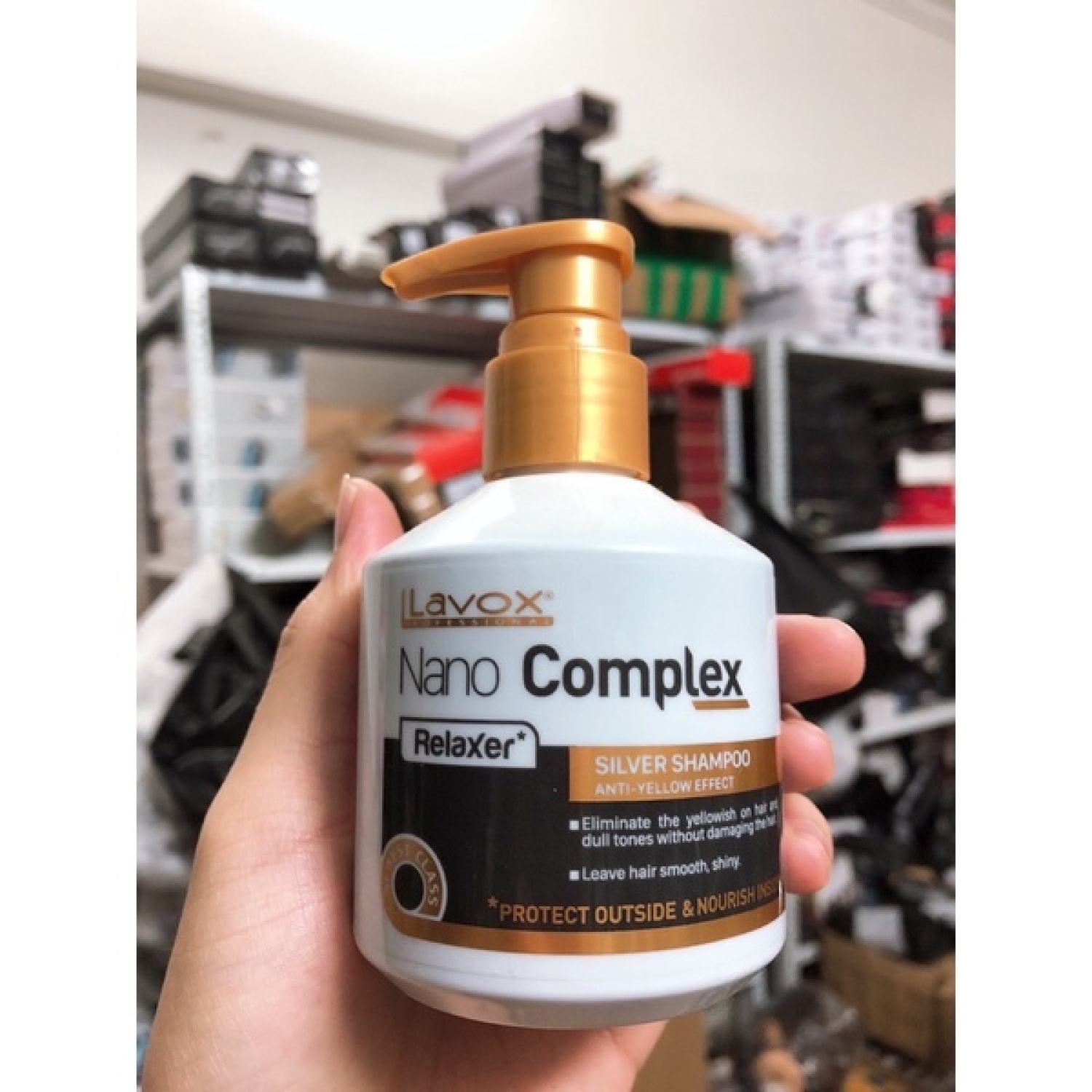 Dầu gội tím khử vàng Lavox Nano Complex 200ml