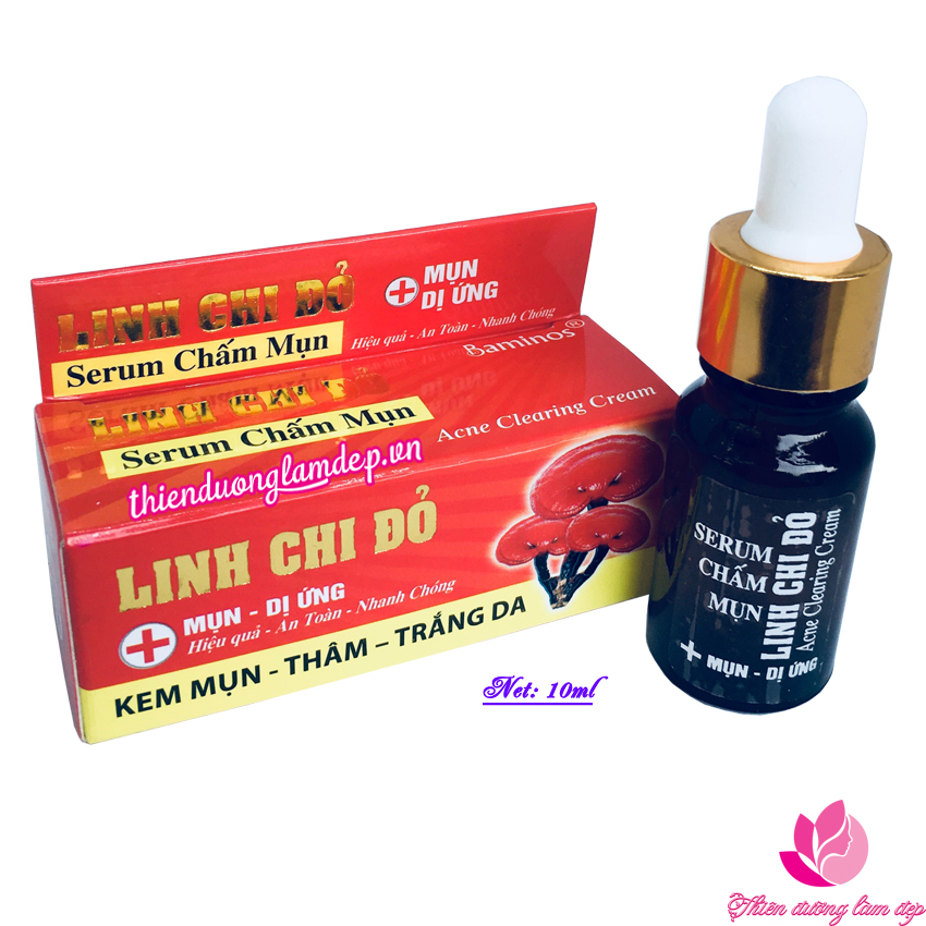 Serum chấm Mụn Thâm Trắng da LINH CHI ĐỎ - 10ml