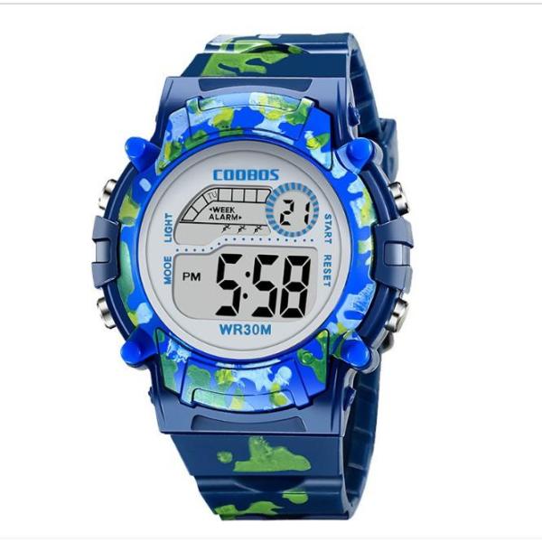 ♧♗✶  Đồng hồ trẻ em đa chức năng kết hợp đèn Lex 7 màu chính hãng COOBOS bán chạy