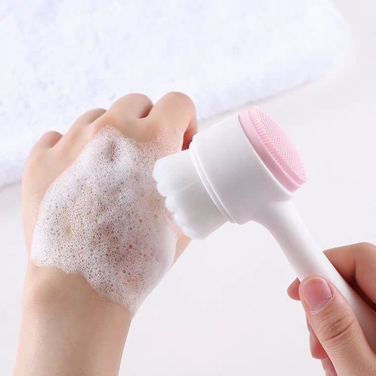 Cọ Rửa Massage Mặt 2 Đầu Siêu Mềm