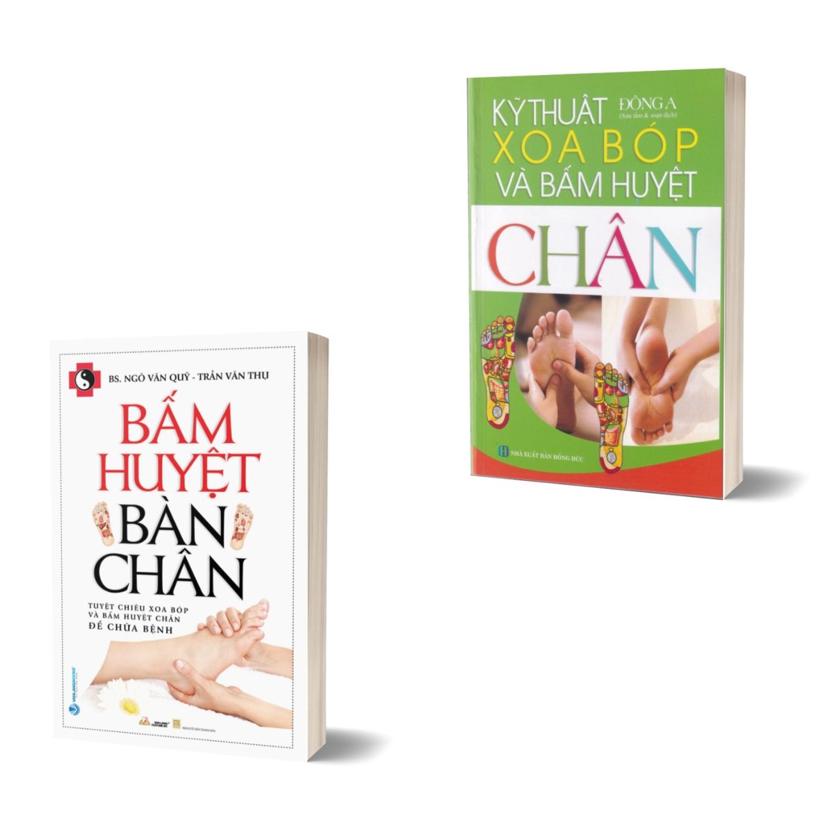 Sách - combo kỹ thuật xoa bóp và bấm huyệt chân + bấm huyệt bàn chân