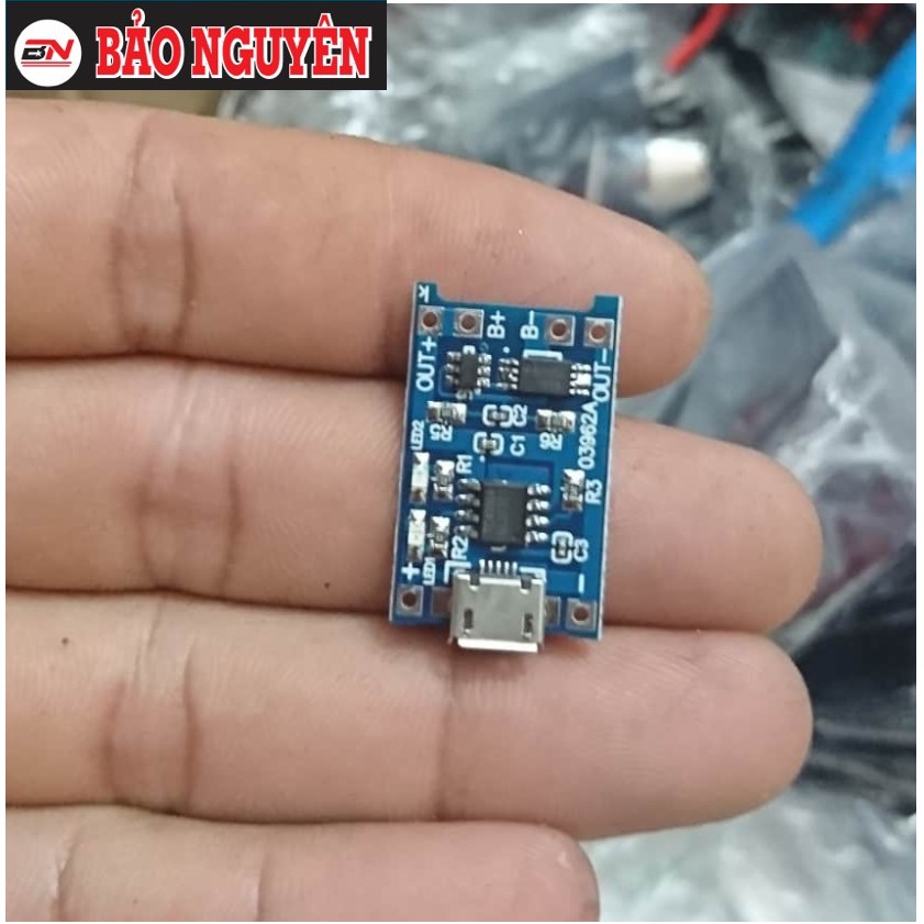 Mạch Sạc 1S Pin Li-Ion 18650 Tp4056 V2 (Có Bảo Vệ).