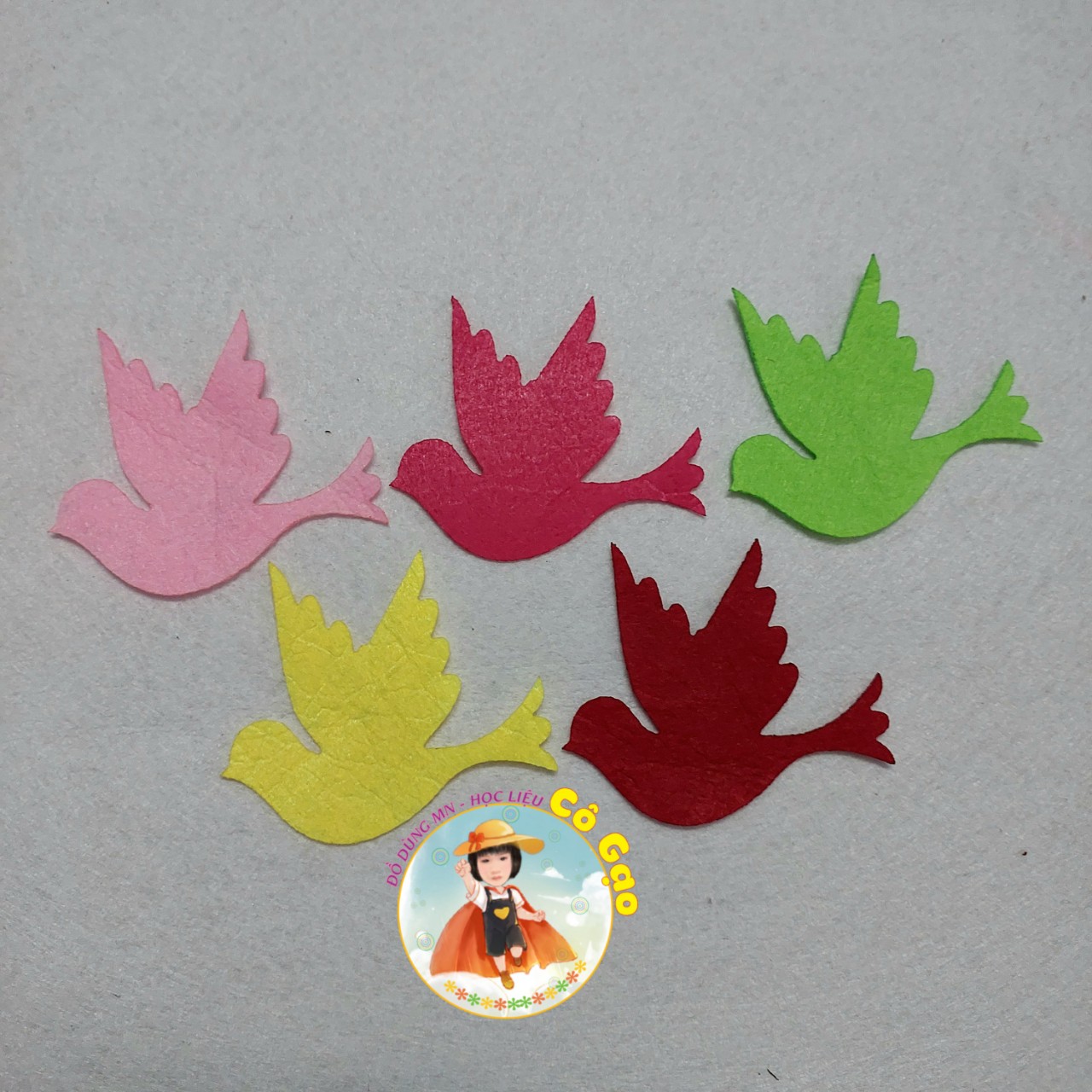 SET 20 CON VẬT NỈ NHIỀU MÀU TT MẦM NON(~7CM)