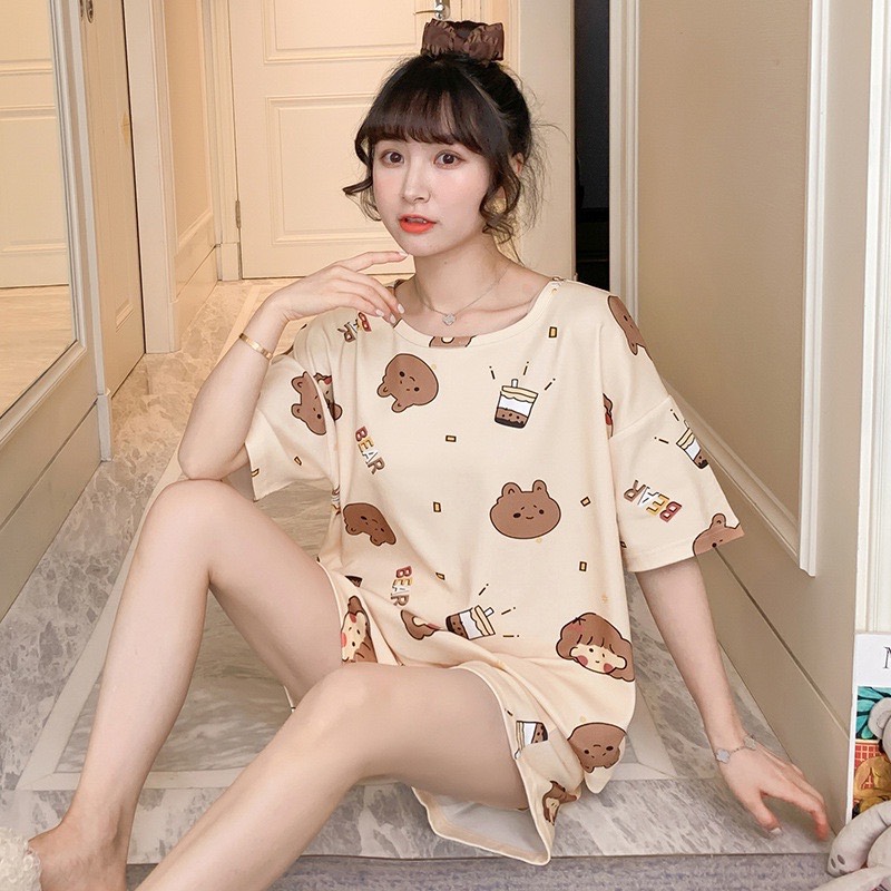 Đồ bộ nữ mặc nhà thời trang mới nhất - Chất liệu Cotton cao cấp