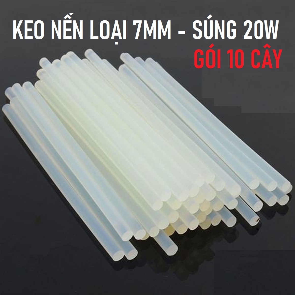 7mm and 10mm silicone candle glue used for 20w/60w/100w glue gun 10 pcs pack