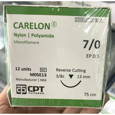 Chỉ nhấn mí Carelon CPT 7/0 [Hộp 12 Sợi]